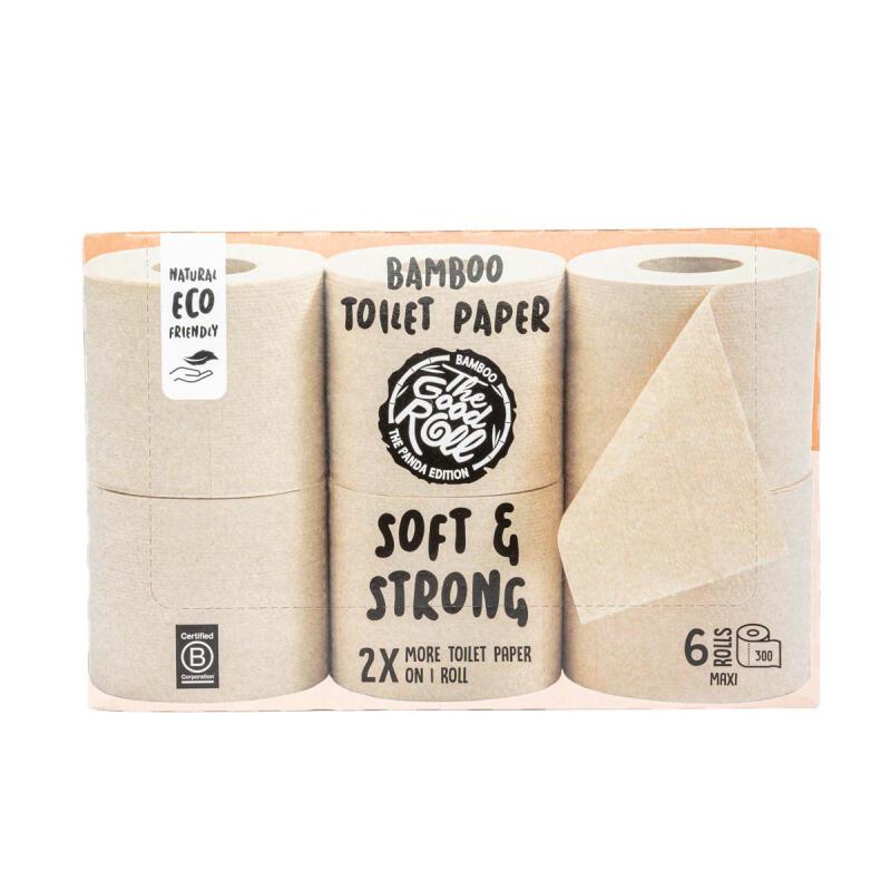Toiletpapier bamboe 6rl 258vl van The Good Roll, 1 x 6 stk